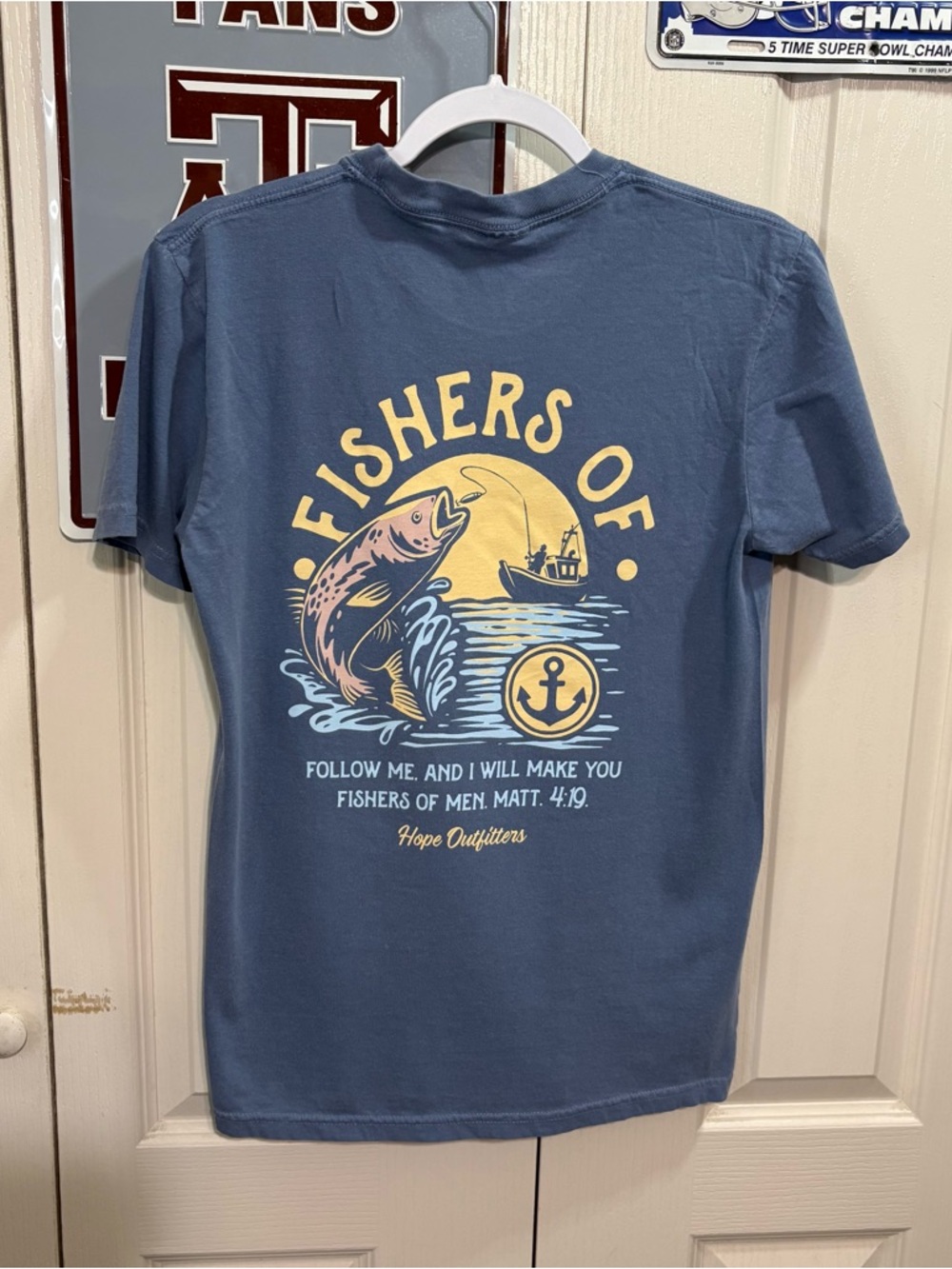 "Fishers Of" Graphic Tee - Blue